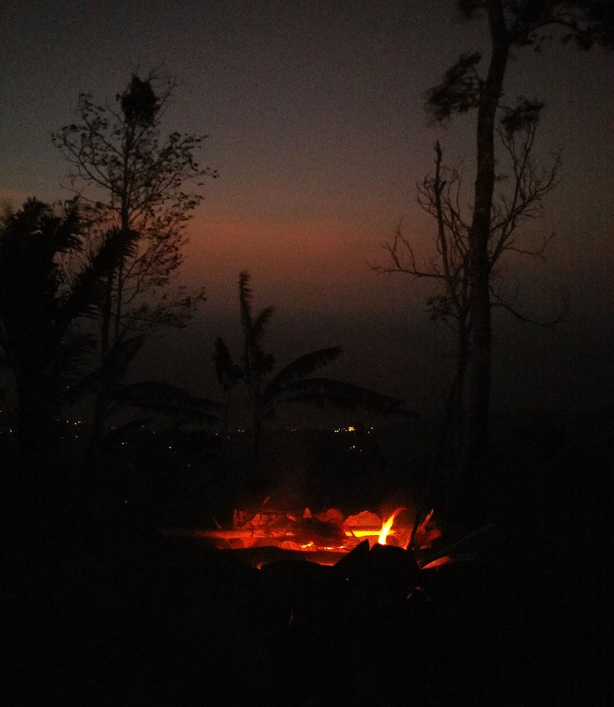 at the campfire