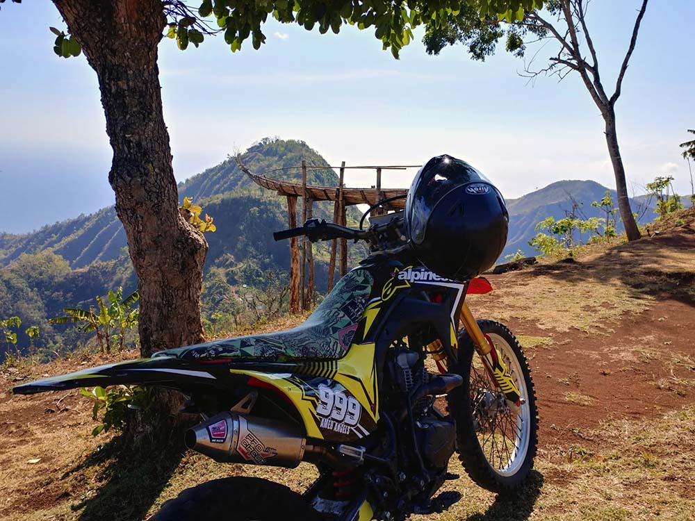on the top