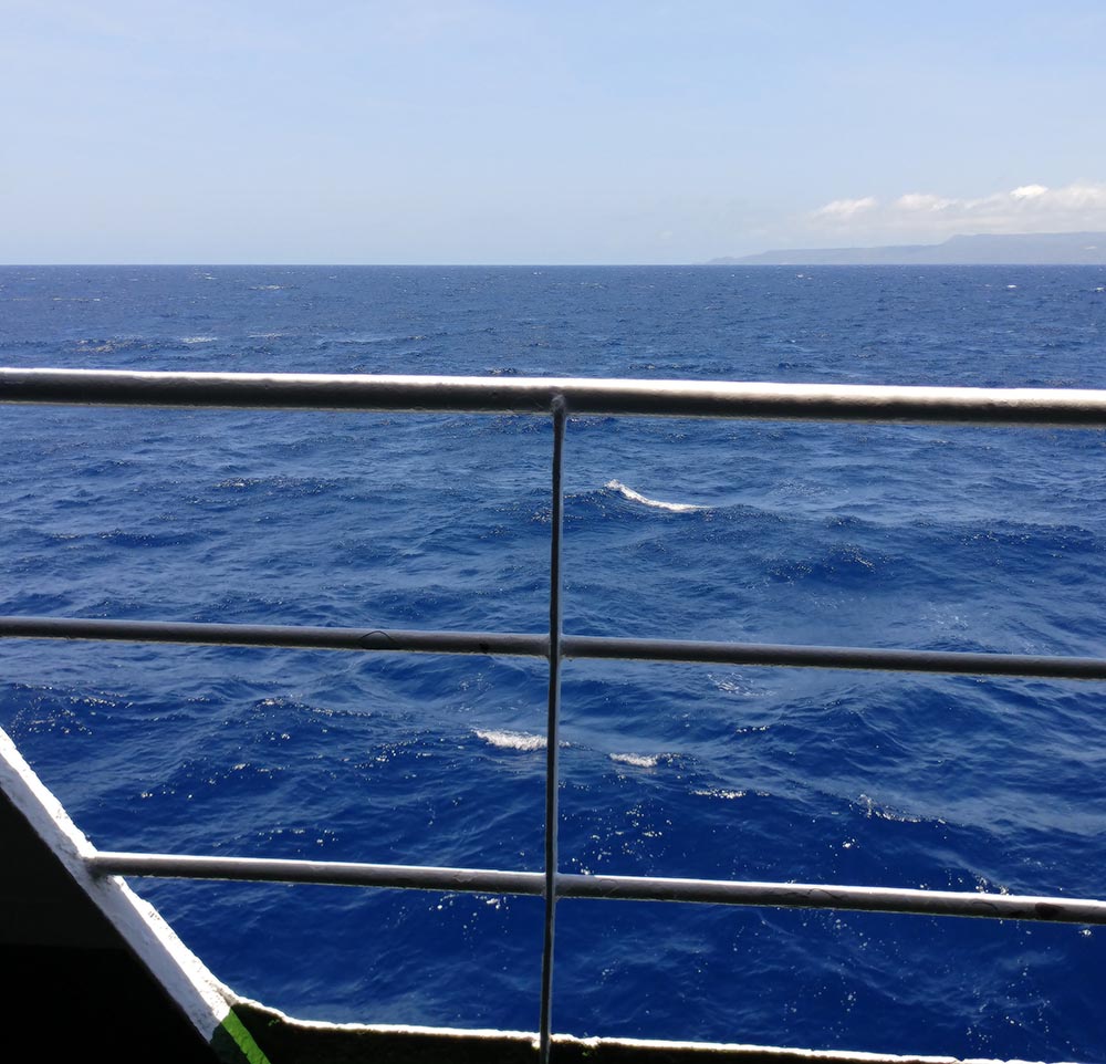 on the ferry to Lombok